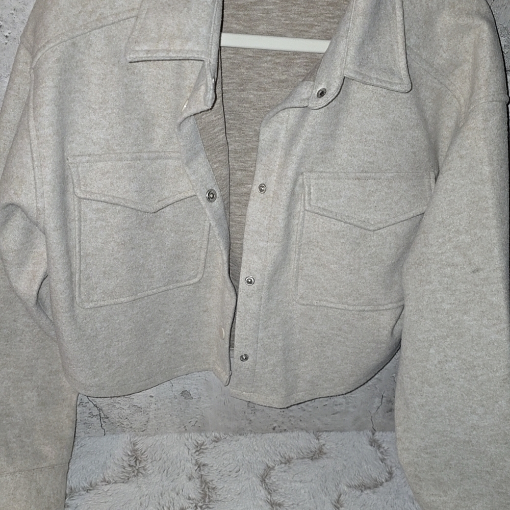 Gray Button-Up Jacket